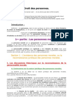 Droit Des Personnes - Cours Entier