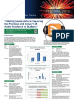 Offering Sound Advice: Exploring The Provision and Delivery of Audio Feedback To Students