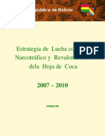 Conaltid Estrategia de Lucha Contra El Narcotrafico y Revalorizacion de La Hoja de Coca