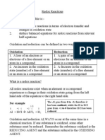 Redox Reactions Revised