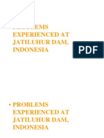 Problems: Experienced at Jatiluhur Dam, Indonesia