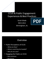 CCUS and Public Engagement: Experiences and Best Practices