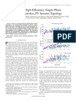 A New High-Efficiency Single-Phase Transformerless PV Inverter Topology