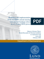 Modelling and Implementation of A 10-Bit 80 MSPS Current-Steering DAC With Internal Bandgap Reference in A 0.18 Um CMOS Process