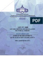 To-Ley - 1600 Del Sistema de Regulación Sectorial