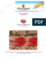 Bodas de Sangre Actividades