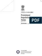 Provisional Population Totals, Paper 1 of 2011, Karnataka