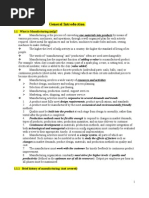 General Introduction: 1.1 What Is Manufacturing (MFG) ?