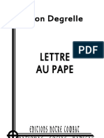 Degrelle Léon, Lettre Au Pape