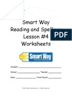 Smart Way Reading and Spelling Lesson #4 Worksheets