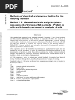 As 2300.1.8-2008 Methods of Chemical and Physical Testing For The Dairying Industry General Methods and Princ