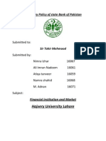 Monetary Policy of State Bank of Pakistan