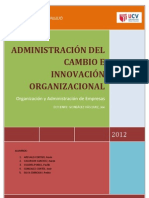 Informe Cambio Organizacional e Innovación