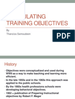 Formulation of Training Objectives