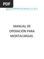 Manual de Operación para Montacargas