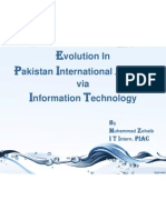 Volution in Akistan Nternational Irlines Via Nformation Echnology