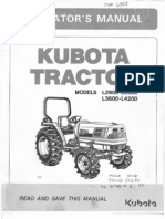 Kubota L2900, L3300, L3600, L4200 Owners Manual PDF