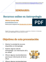 Seminario Recursos Online en Antropología Social