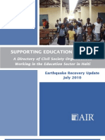 Supporting Education in Haiti A Directory of Civil Society Organizations 