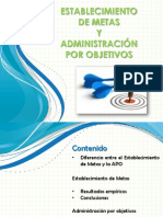 Establecimiento de Metas y Administracion Por Objetivos