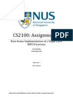 CS2100: Single Cycle Implementation of MIPS Standard (Computer Organisation)