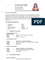 Curriculum Vitae Sandra Salazr Gamarra