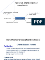 Internal Resources, Capabilities and Competences