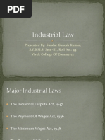 Indian Industrial Law 4 Major Laws Industrial Dispute Act Payment of Wages Act Minimum WagesAct Gratuity Act