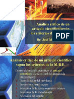 Analisis Critico de Un Articulo Cientìfico