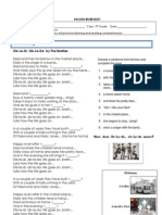 English Worksheet The Beatles