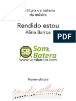 Aline Barros Rendido Estou Partitura de Bateria WWW - Sombatera