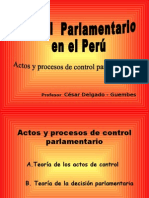 CDG - Control Parlamentario en El Perú. Teoría Del Proceso y Del Acto de Control Parlamentario