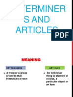 Articles and Determiners