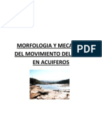 Morfologia y Mecanica Del Movimiento de Agua en Acuiferos