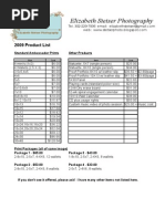 Elizabeth Stetser Photography: 2009 Product List