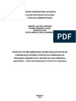 Trabalho de Conclusão de Curso - Diagnostico Organizacional Projeto e Implementação - UNINORTE 2012