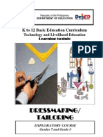 K To 12 Dressmaking and Tailoring Learning Modules