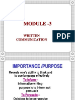 Module - 3: Written Communication