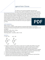 Extraction of Eugenol From Cloves