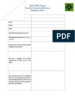 Application Form IEEE Branch UMT