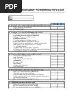 Worksheet - Evaluating Management Performance