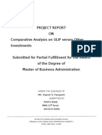 Project Report ON Comparative Analysis On ULIP Verses Other Investments