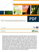 Citi 5 Annual Brazil Equity Conference: June 2012