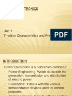 Power Electronics: Unit 1 Thyristor Characteristics and Principles