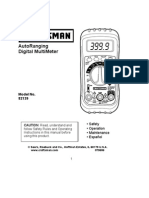 Autoranging Digital Multimeter: Owner'S Manual