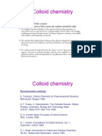 Colloid Chemistry - Lectures 1 and 2