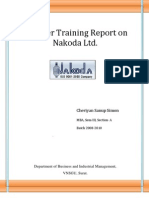 Summer Training Report On Nakoda LTD