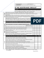 Operations and Maintenance Checklist