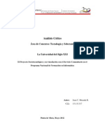 Analisis Critico La Universidad Del Siglo XXI