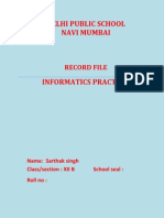 Informatics Practices Class 12 Record File Cbse